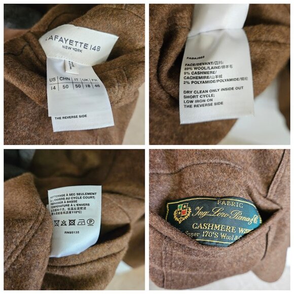 Lafayette 148 Rozella Reversible Blazer Wool Cashmere Loro Piana Fabric 14 - Picture 8 of 10
